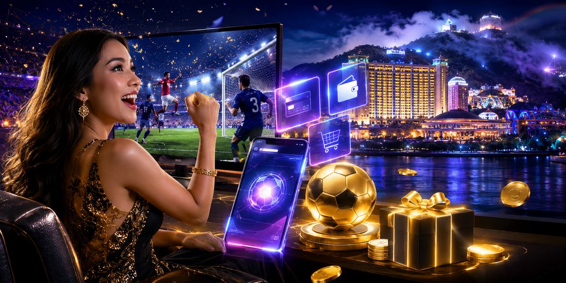 Pengguna Malaysia bermain pertaruhan sukan di Genting Highlands menggunakan aplikasi mudah alih