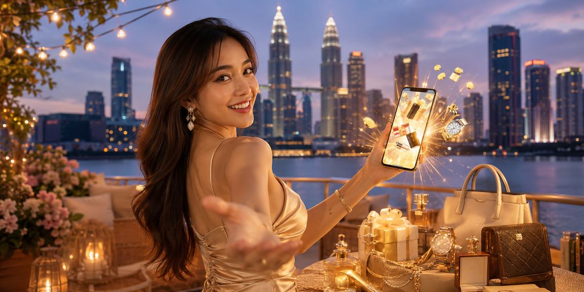 Pengguna Kuala Lumpur membuat deposit untuk permainan slot melalui telefon pintar